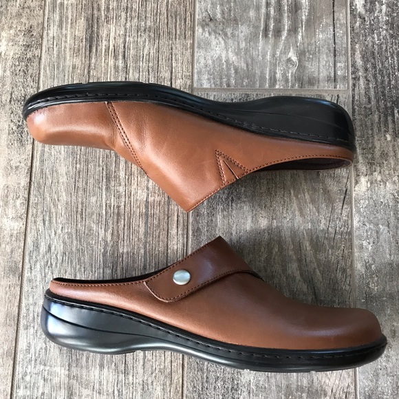 Naturalizer Shoes - Naturalizer Leather Wedge Heel Mules Slides